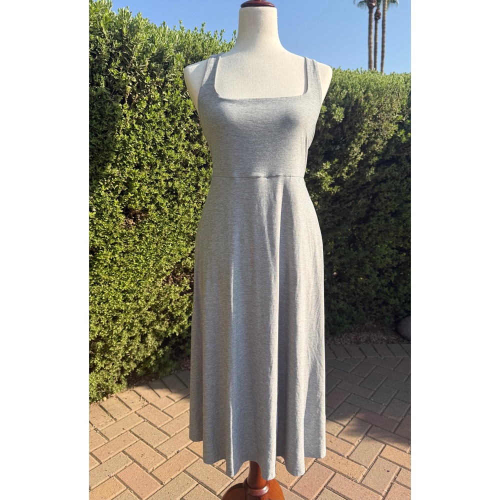 Beyond Yoga Heather Gray Featherweight At The Ready Midi Dress - Size XL Pockets